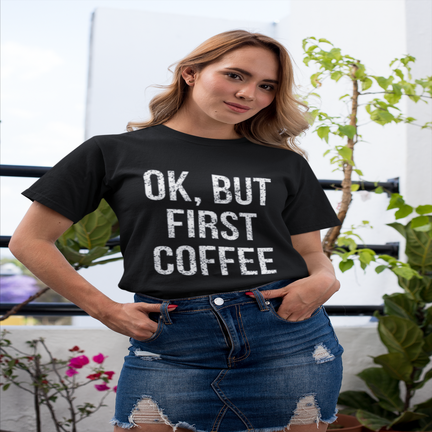 "OK, But First Coffee" T-Shirt
