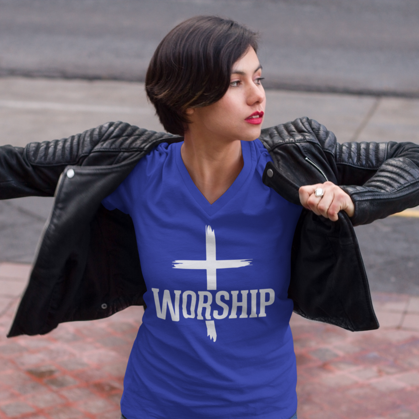 Worship V-Neck T-Shirt