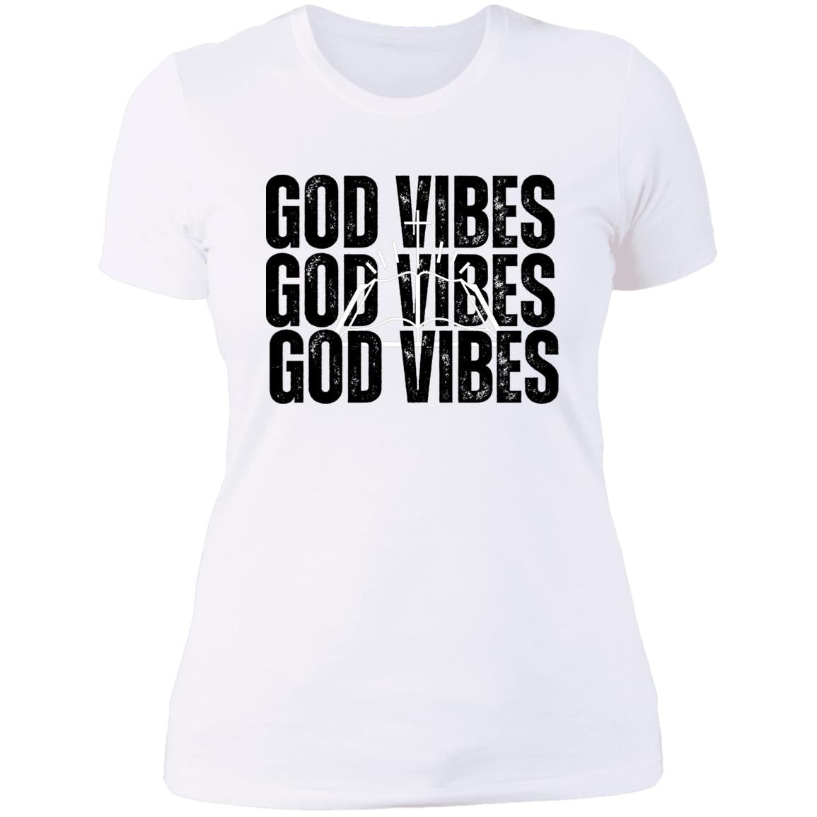 God Vibes Ladies Slim Fit T-Shirt - GladEyze Apparel