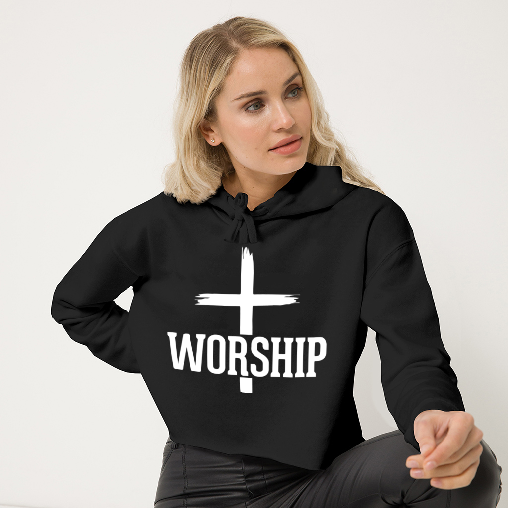 Worship Crop Hoodie - GladEyze Apparel