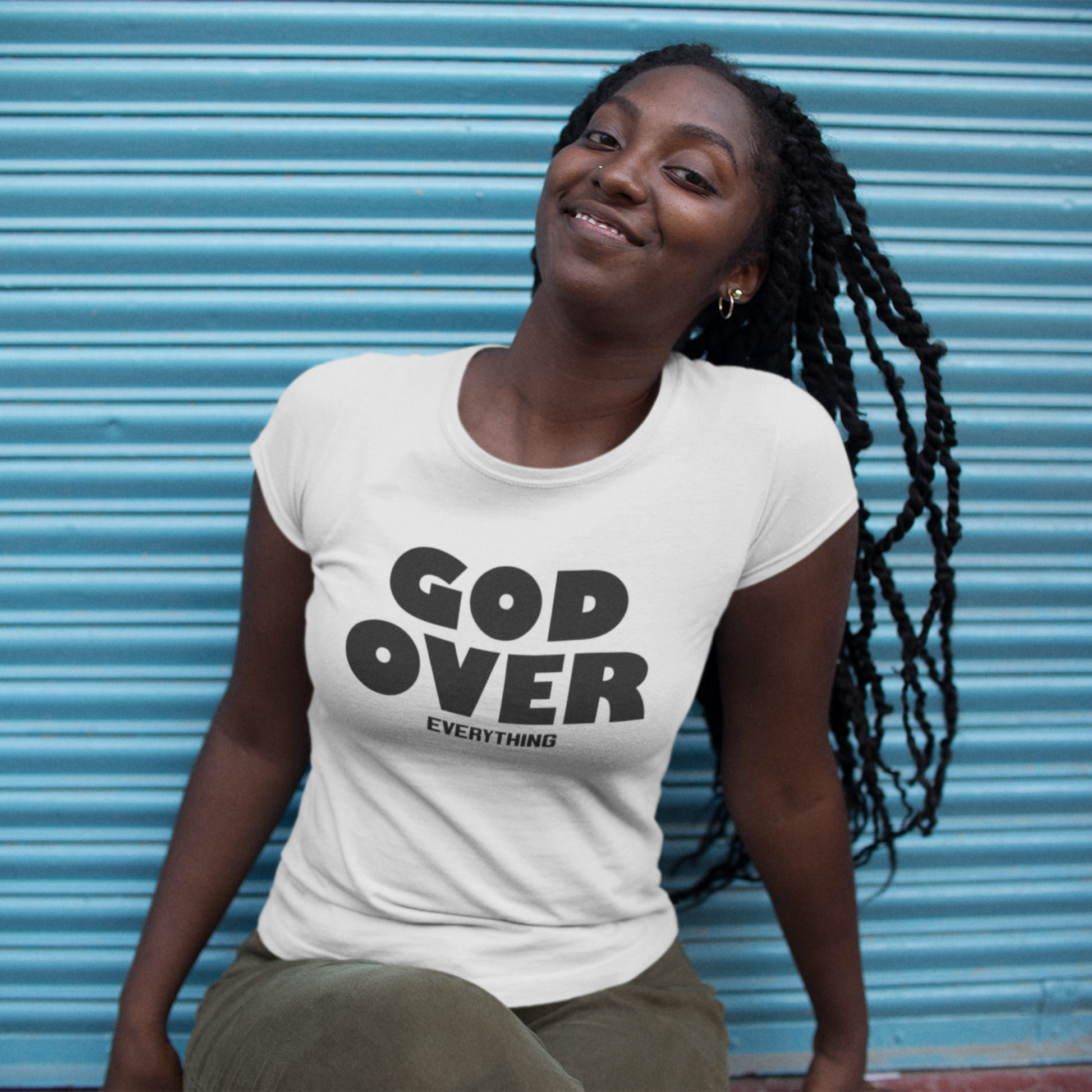 God Over Everything Slim Fit T-Shirt - GladEyze Apparel